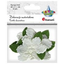 Titanum Ozdoba materiałowa Kwiaty gardenii 6szt