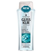 Schwarzkopf Gliss Kur Purify&Protect 250 ml Szampon do włosów przetłuszczających się przeciążonych zanieczyszczeniami LETNIA WYPRZEDAŻ DO 80%