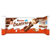 Kinder Bueno Wafel w mlecznej czekoladzie wypełniony mleczno-orzechowym nadzieniem 43 g