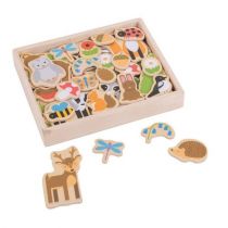 Bigjigs Toys Woodland Magnets Drewniane magnesy