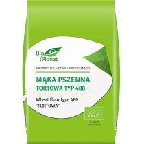 BIO Planet seria MĄKI I SKROBIE MĄKA PSZENNA TORTOWA TYP 480 BIO 1 kg bioplanet-5907814660121