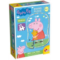 Lisciani Giochi lisciani giochi Puzzle 12el kształtowe Świnka Peppa z misiem 68326