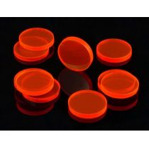 Crafters Znaczniki akryl czerwone fluo okrągłe 22x3mm 10szt - Crafters