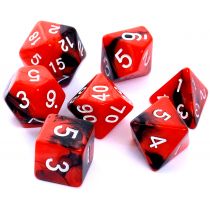 Rebel Komplet kości RPG Dwukolorowe Czerwono-czarne OD 24,99zł