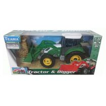 Traktor ze spychaczem ITEM60192 zielony Teama