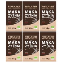 BioLife Mąka Żytnia razowa Zestaw 6 x 1 kg Bio