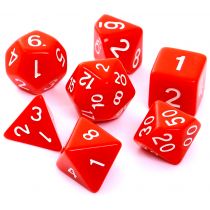 Rebel Kości Komplet do RPG Matowe Czerwone