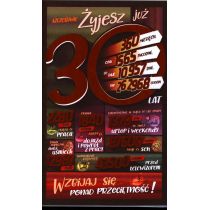 AB CARD Karnet 30 Urodziny AB ST01 .