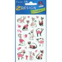 Avery Zweckform  Naklejki papierowe - różowe koty
