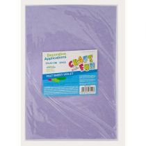 Craft with Fun Ozdoba dekoracyjna Filc Arkusz 20x30/5szt fioletowy 40/80