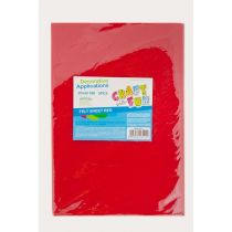 Craft with Fun Ozdoba dekoracyjna Filc Arkusz 20x30/5szt Czerw 40/80