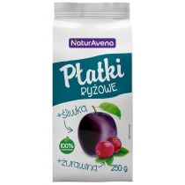 NaturAvena PŁATKI RYŻOWE ZE ŚLIWKĄ I ŻURAWINĄ 250G