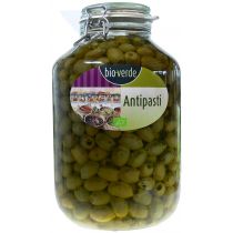 Inne BIO VERDE (sery, wędliny, humusy, OLIWKI ZIELONE BEZ PESTKI Z ZIOŁAMI W OLEJU BIO 4,55 kg (SŁOIK) - BIO VERDE BP-4000915103816