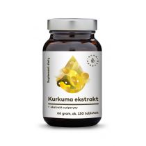 Aura Herbals Kurkuma Ekstrakt + piperyna ekstrakt suplement diety 150 tabletek 66g