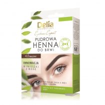 Delia Henna do brwi pudrowa 4.0 brązowa saszetka 4