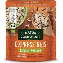 Natur Compagnie (buliony, kostki rosołowe) Ekspresowy ryż długoziarnisty parboiled z ryżem dzikim bio 250 g - BP-4048885043527