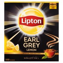 Unilever Herbata czarna Lipton Earl Grey Lemon, 200 g, 100 szt.