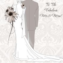 Karnet Swarovski kwadrat Ślub para młoda Clear Creations