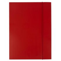 D.rect Teczka A4 kartonowa z gumką czerwona 300g