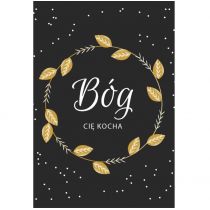 PRACA ZBIOROWA A Kartka składana - Bóg Cię kocha, złocona