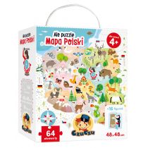 Czuczu Ale puzzle Mapa Polski 64 elementy