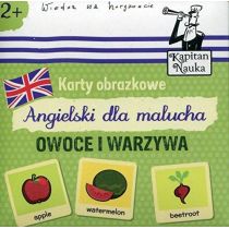 Edgard Karty obrazkowe Angielski dla malucha Owoce i warzywa Ilustrowane karty do wczesnej nauki języka angielskiego dla dzieci