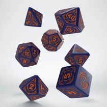 Q-Workshop Komplet kości Starfinder: Dead Suns - niebiesko-pomarańczowy 5907699493623