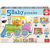 Educa puzzle dla dzieci Pociąg zwierząt