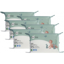 Derma Chusteczki nawilżane Eco Baby Zestaw 6 x 64 szt.