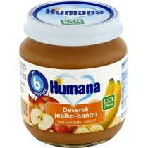Humana 39 100% Organic Deserek jabłko-banan - 125g