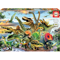 Educa Borras 17961 500 dinozaur puzzle, wielokolorowy
