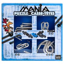 Eureka 3D Łamigłówki metalowe 4 szt. PUZZLE MANIA ZESTAW NIEBIESKI