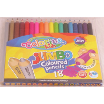 Colorino KREDKI OŁÓWKOWE JUMBO 18 KOLORÓW + TEMPERÓWKA KIDS