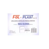 Fol-Plast okładki Okładka szkolna Słowa regulowana nr20 240x335mm OK33FP