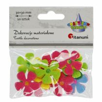 Titanum Filcowe kwiatki z pomponem w środku 30mm 10szt