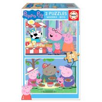G3 Puzzle 2x25 Świnka Peppa drewniane) Nowa