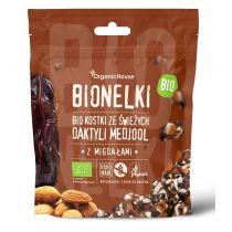 ORGANIC HOUSE (bionelki, daktyle, kremy PRALINY DAKTYLOWE Z MIGDAŁAMI BEZGLUTENOWE BIO 50 g - ORGANIC HOUSE (BIONELKI)