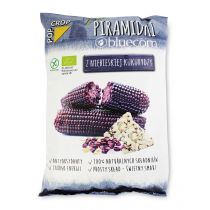 POPCROP (produkty z niebieskiej CHRUPKI PIRAMIDKI Z NIEBIESKIEJ KUKURYDZY, RYŻU BRĄZOWEGO Z SOLĄ HIMALAJSKĄ BIO 80 g - POPCROP