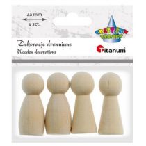 Titanum Drewniane pionki 42 mm 4 szt.