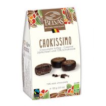 Belvas (czekoladki) BELGIJSKIE CZEKOLADKI Z TOFFI I KARMELEM BEZGLUTENOWE FAIR TRADE BIO 100 g - CZ-BC-229854