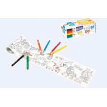 CARIOCA Kolorowanka w rolce mini+ kredki 6 kolorów