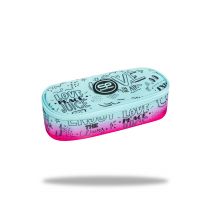 Patio Piórnik Coolpack owalny Campus Pink Scribble