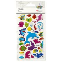 Naklejki wypukłe zwierzęta morskie 32szt Nowa