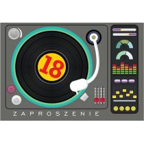 Kukartka Zaproszenie ZZ-055 Urodziny 18 DJ (5 szt.)