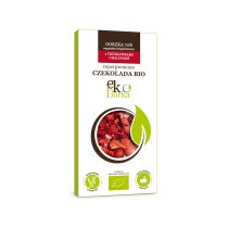 Ekoflorka CZEKOLADA PREMIUM GORZKA Z TRUSKAWKAMI I MALINAMI BEZGLUTENOWA BIO 85 g - 5904730791106