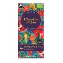 CZEKOLADA SZWAJCARSKA GORZKA Z GRANATEM FAIR TRADE BIO 80 g - CHOCOLATE AND LOVE 5060270122050