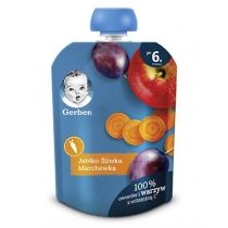 Nestlé Gerber Gruszka, suszona śliwka deserek owocowy z witaminą C dla dzieci 6m+ 90 g 3510661