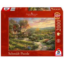 Schmidt Spiele 59629 Thomas Kinkade puzzle do gier w winnicach, 2000 puzzli, kolorowe