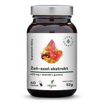 AURA HERBALS Żeń-Szeń Ekstrakt 400mg+Guarana 60 K