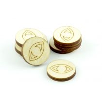Crafters Znaczniki drewniane okgrągłe oko 22x3mm 10szt - Crafters
